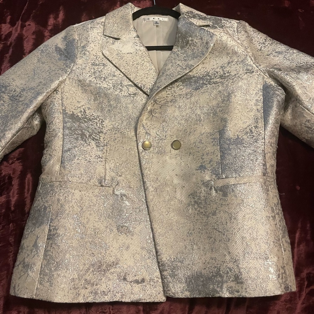 Cabi Python Print Suit Jacket Size 6 - image 1